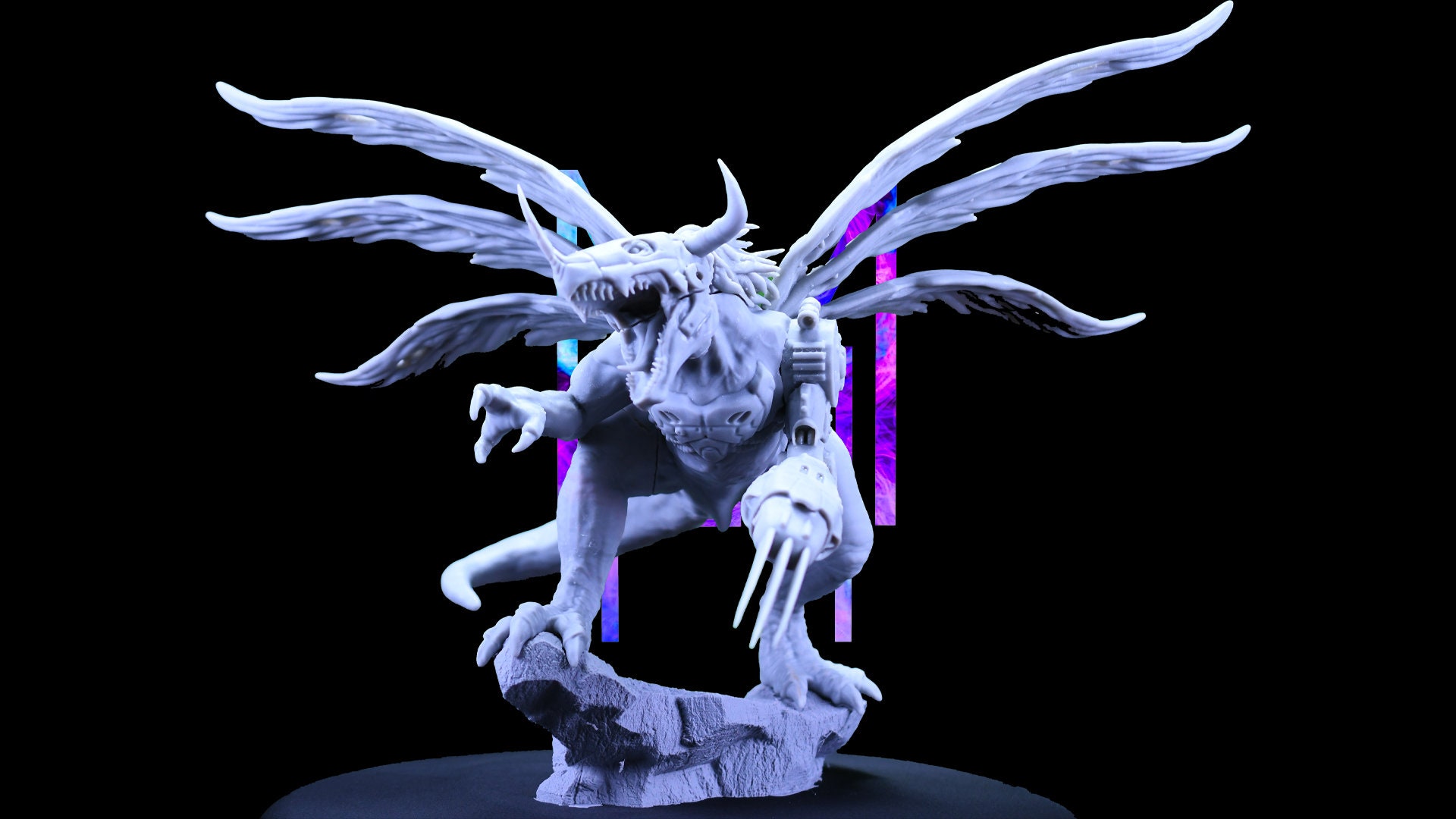 metalgreymon statue