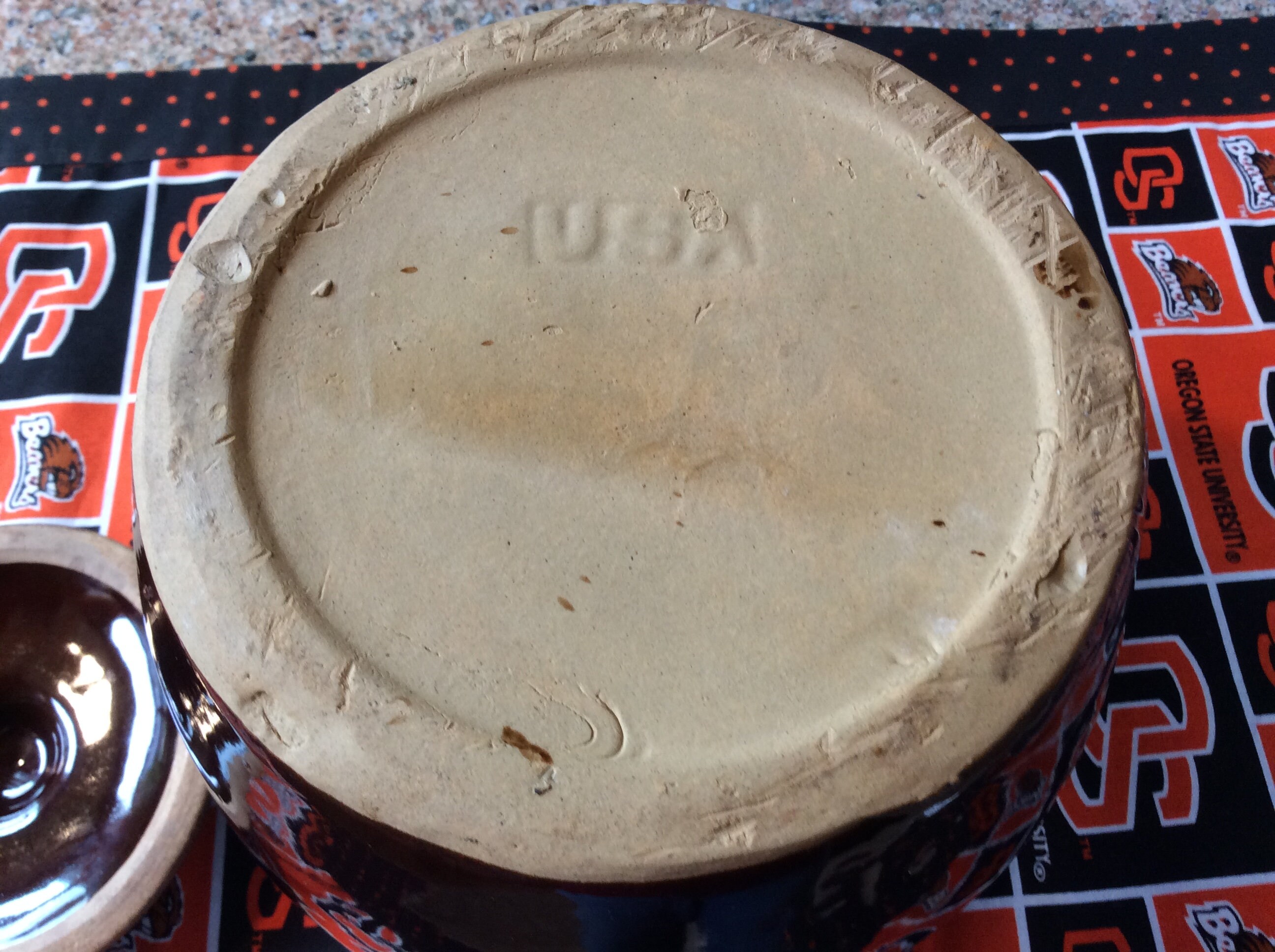 Ceramic Bean Pot With Lid Etsy