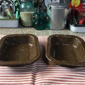 Enamel Brown Speckled Pan