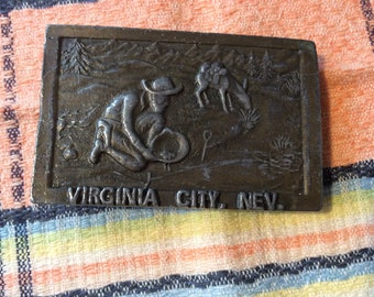 Virginia City / Boucle de ceinture de panoramique d’or
