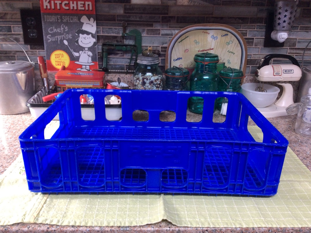 Blue Plastic Pepsi Crate Etsy