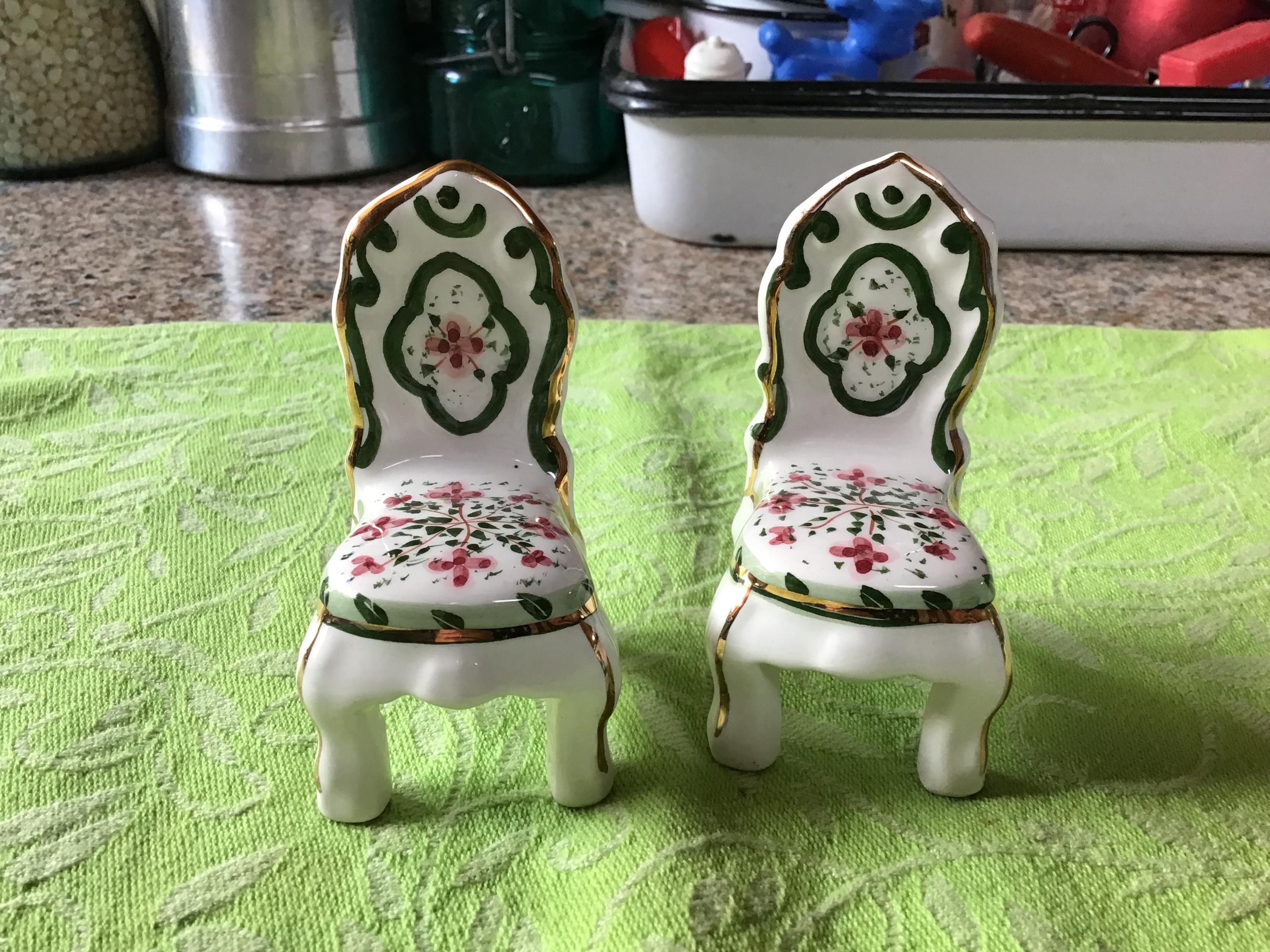 ミニチュア磁器椅子 - Etsy 日本