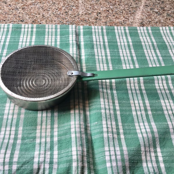 Vintage Grease Container With Strainer Etsy
