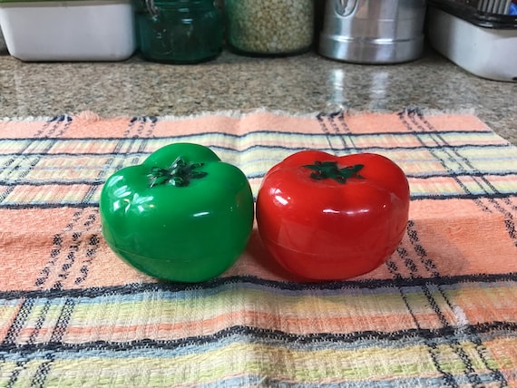 Plastic Tomato Salt & Pepper Shakers - Etsy