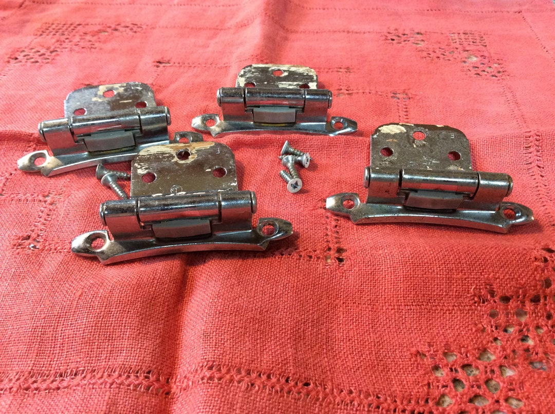 Silver Hinges / Set of 4 Etsy