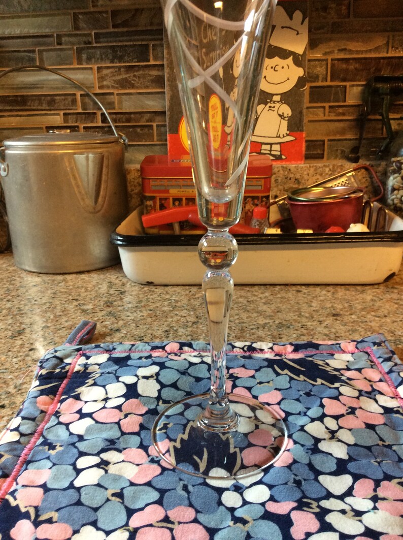 Champagne Glass Etched