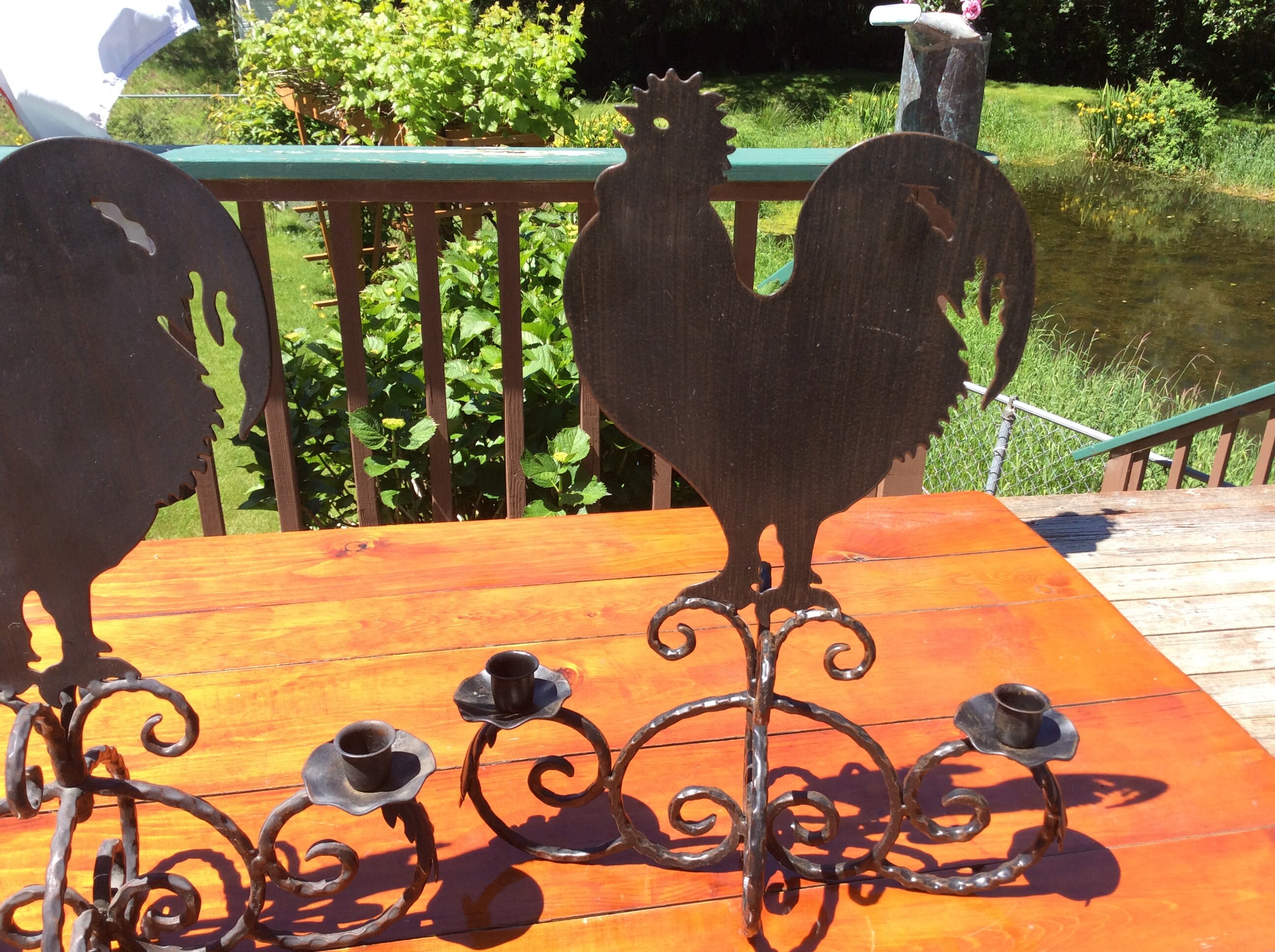Black Chicken Candle Holders Etsy