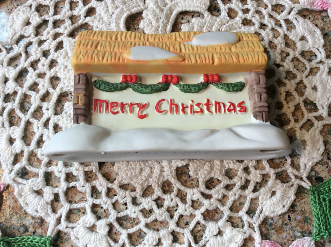 Christmas Village/ Merry Christmas Sign | Etsy