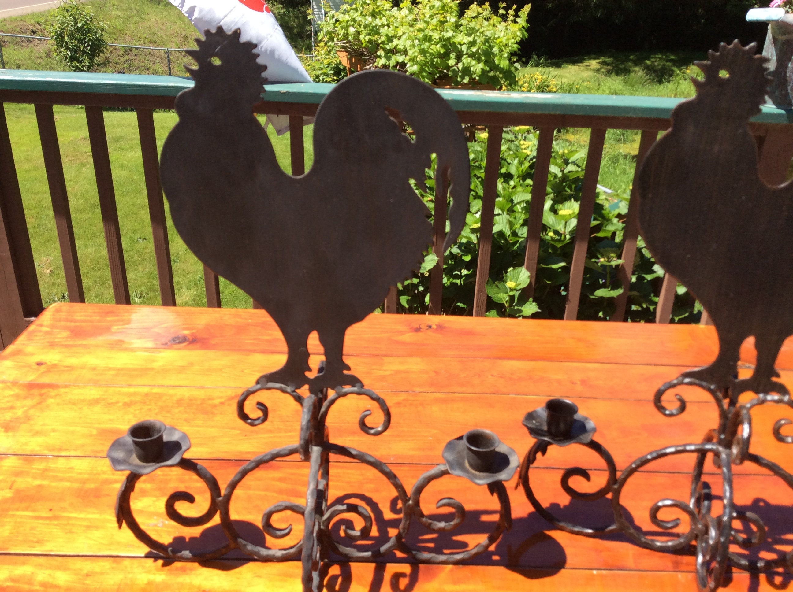 Black Chicken Candle Holders Etsy