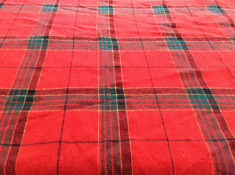 Plaid tablecloth rectangle Christmas