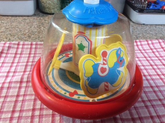 Fisher Price Carousel Push Top Etsy