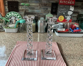 Bougeoirs en cristal