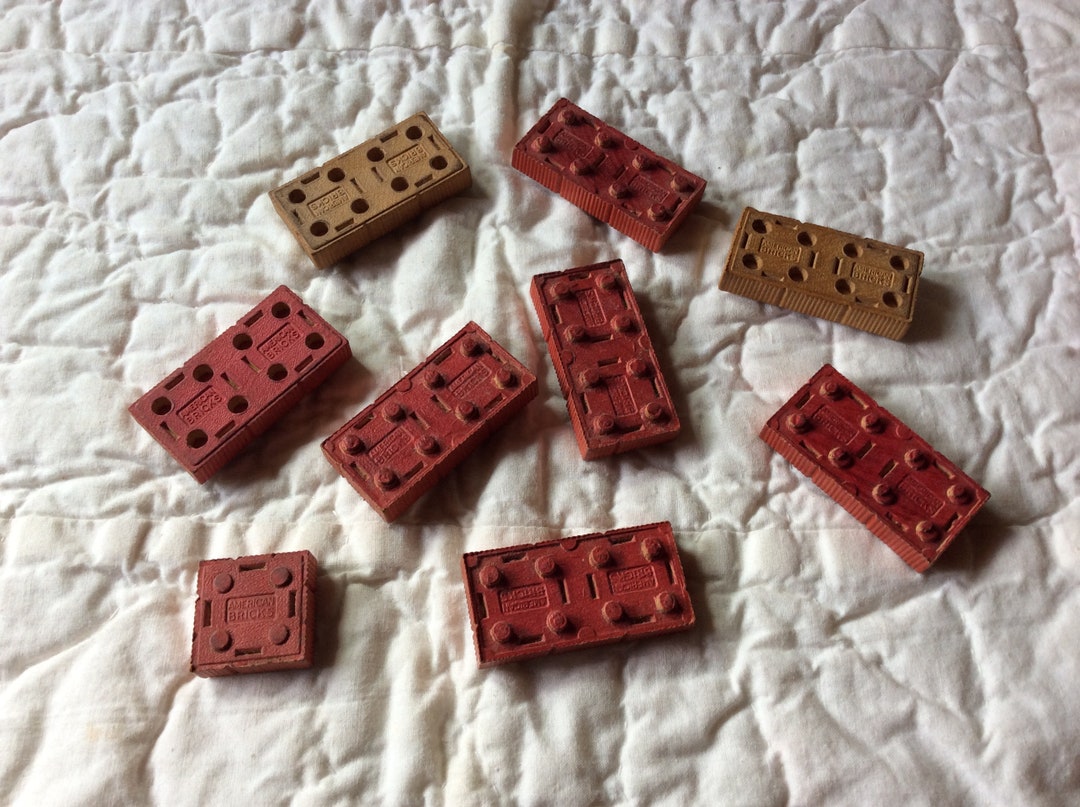 American Building Bricks / 9 Pieces Etsy