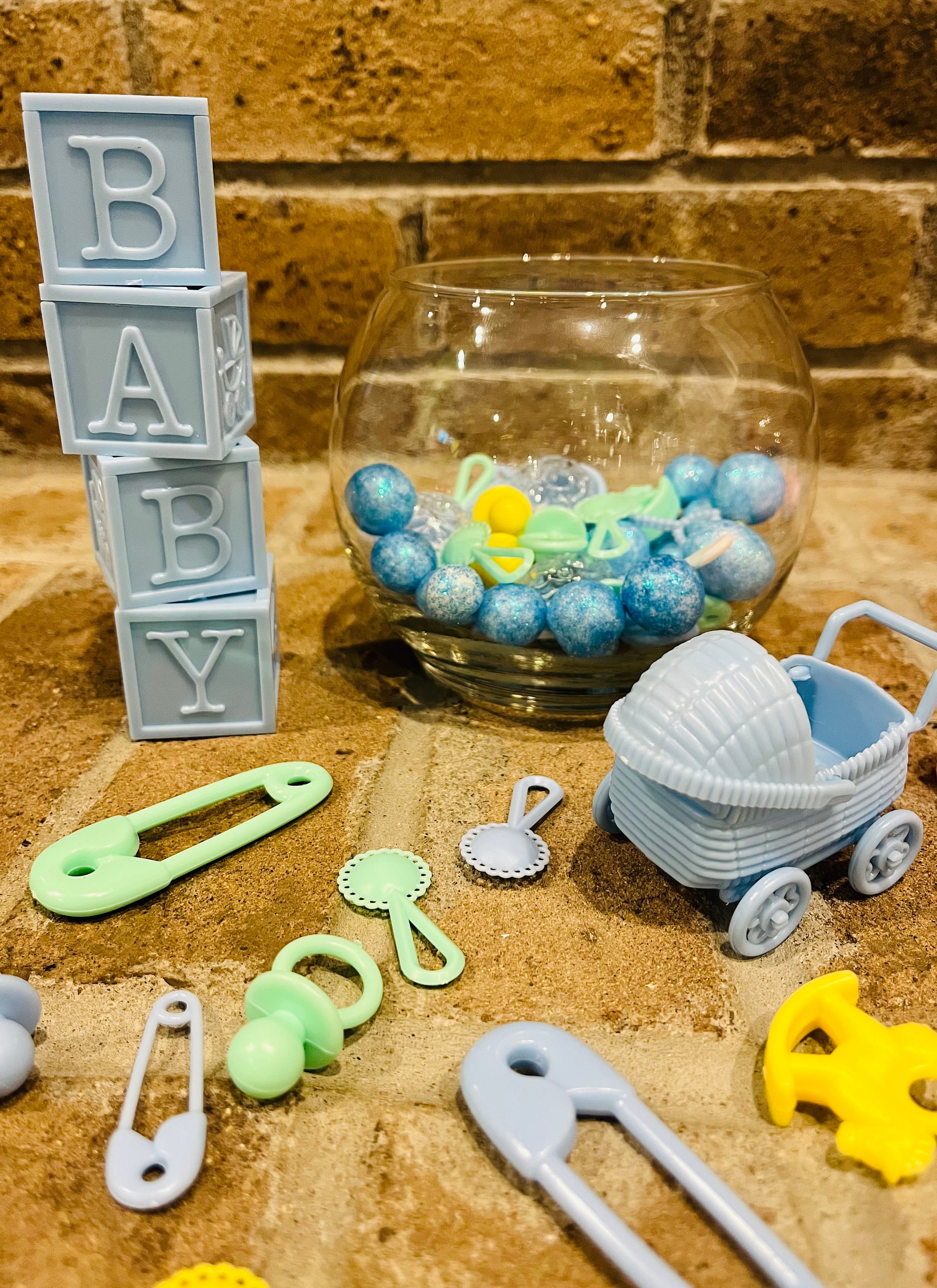 Baby Shower Centerpiece/gender Reveal Centerpiece/baby Boy Centerpiece