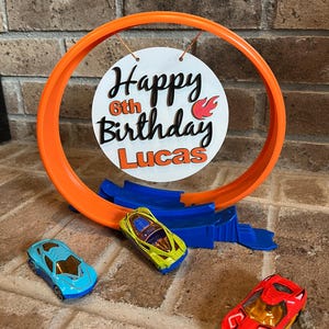 Hot Wheels Birthday/Hot Wheels Cake Topper/Car Birthday Decor/Race car Birthday/Boy Birthday Decor/Hot Wheels Centerpiece/Hot wheels Decor
