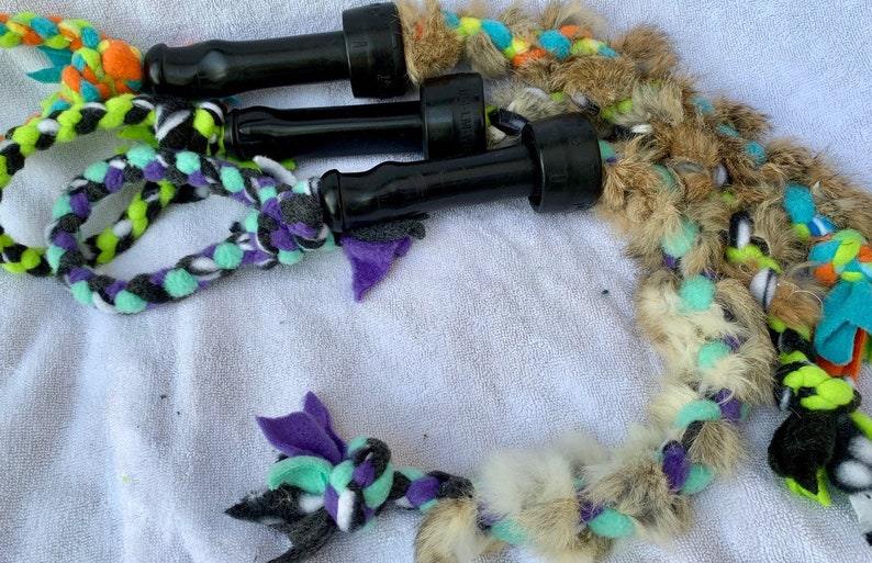 Large Udder Tug W/ Rabbit Fur Tug Toy Training Toy Etsy