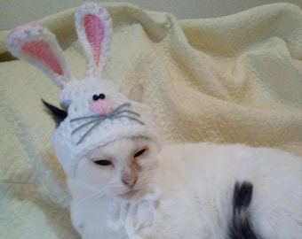 Hats for cats/Easter hat for cat/Bunny hat for cat/Cat costume/Beret hat forcat/Cat outfit/Cat accessories/Pet costume/Crochet hat