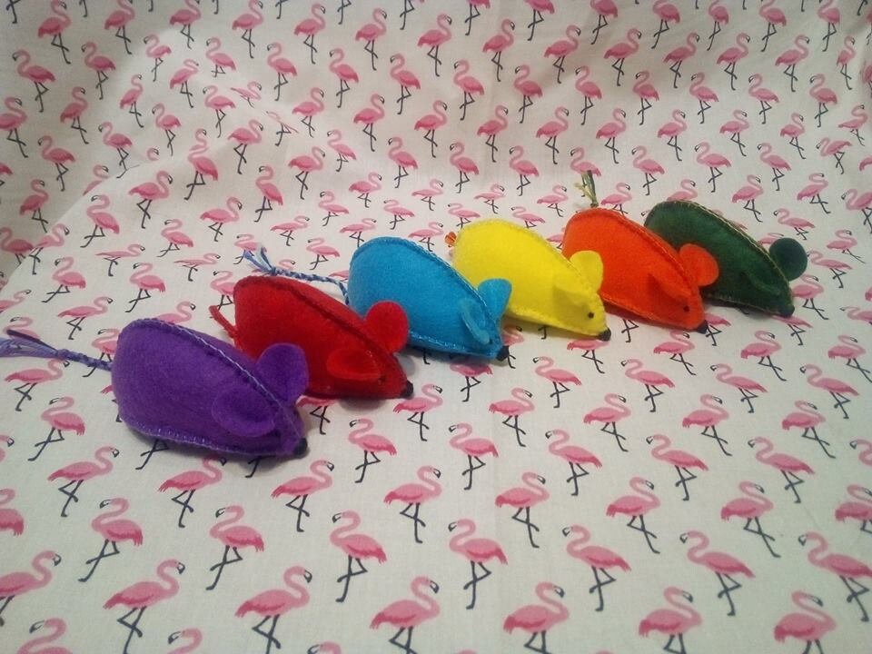 Mouse Cat Toy/cat Toy Without Catnip/felt Cat Toy/felt Mouse Etsy