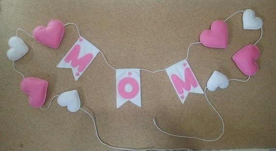 Happy Mothers Day Banner Bunting Party Hanging Garland Decoration Mum Supplies