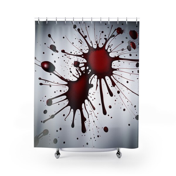 Blood Splatter Shower Curtain Etsy