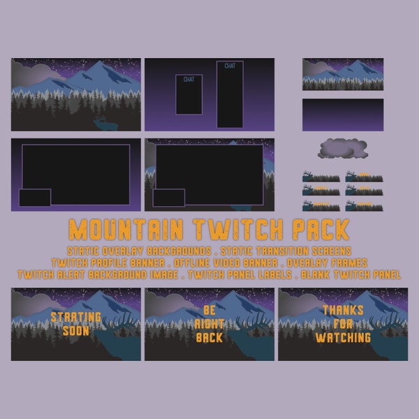 Overlays Mountain Theme - Etsy