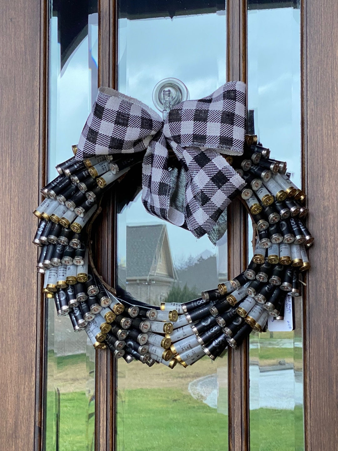 Shiny ribbon shell wreathe ⋆。˚ リース シェル Black and Clear