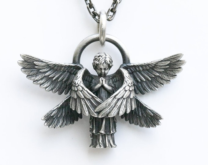 Limited Steal Deals | Seraph Angel Necklace | Wings Necklace | Praying Angel Wings Pendant Necklace | Feather Necklace |Winged Angel Jewelry