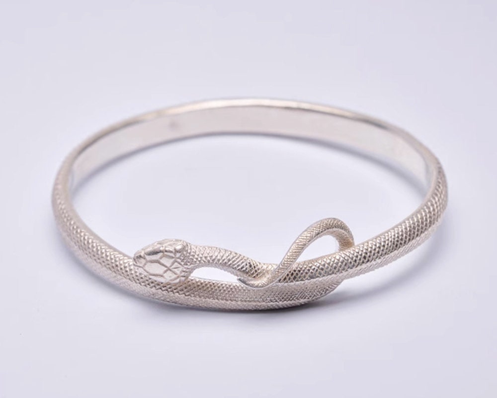 Silver snake bracelet, Ouroboros, Silver snake bangle, Serpent bracelet,  Snake jewelry, Beaded bracelet - 8.5 - Yahoo Shopping