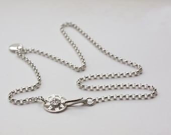 Silver Sun Face Necklace | Handmade Navajo-Inspired Jewelry | Native American-Inspired Sun Face Pendant | Flying Bird Charm |Tribal Necklace