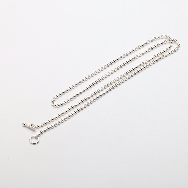 Women's Silver Ball Chain Layered Necklace