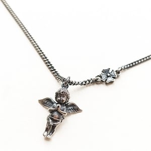 925 Sterling Silver Baby Angel Necklace, Cherub Pendant Necklace, Angel Jewelry for Women and Men, Guardian Angel Charm, Protection Necklace