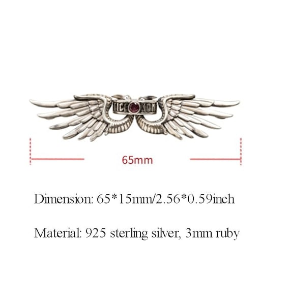 Silver Angel Wings Necklace for Men | Gothic Wing Pendant