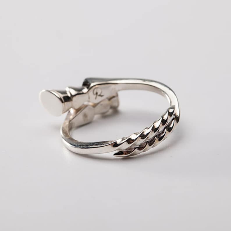 Silver Cowgirl Ring |Women Western Ring Houseshoe Horseshoe Nail Ring Sterling Silver Nails Ring Penetrate Ring Prairie Diamond Ring