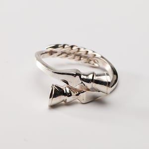 Sterling Silver Horseshoe Nail Ring | Adjustable Rustic Ring | Equestrian-Inspired Jewelry for Men and Women | Unique Gift for Horse Lovers