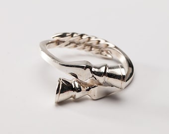 Sterling Silver Horseshoe Nail Ring | Adjustable Rustic Ring | Equestrian-Inspired Jewelry for Men and Women | Unique Gift for Horse Lovers