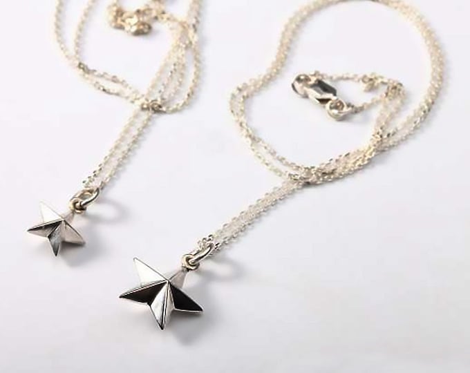 Silver Star Necklace | Tiny Star Pendant | Dainty Necklace | Thin Silver Chain | Daily Wear Necklace | Lucky Star Necklace | Tiny Star Charm