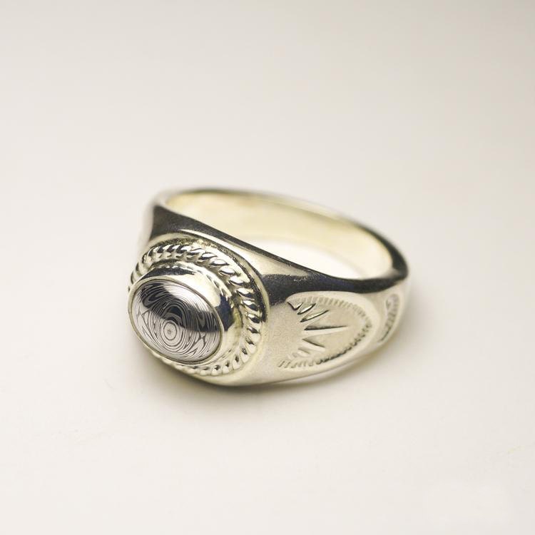 Gemstone Signet Ring | Tribal Silver Ring | Birthstone Ring | Oval Gemstone  Ring | Engraved Silver Ring | Simple Silver Ring | Rings for Men