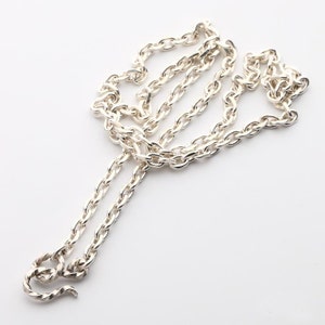 925 Silver Chain Necklace with Hook Clasp | Thick Plain Sterling Silver Chain for Men and Women | Minimalist Unisex Jewelry | Cable Chain