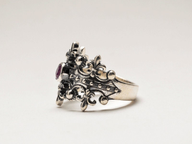 Men's Handmade King Royal Crown Solid Rings 14k GOLD Steel Retro Ring Size  6-13 | eBay