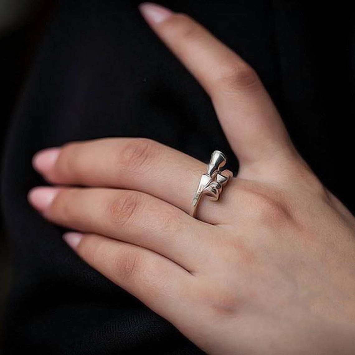 Sterling Silver Horseshoe Nail Ring Cowboy Ring Rustic Etsy