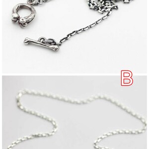 Silver Bone Necklace Simple Silver Chain Plain Silver Chain Layering Necklace Everyday Necklace 925 Sterling Silver Necklace Basic image 3