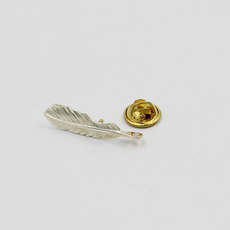 Pikadingnis Vintage Feather Flower Brooch Pins Elegant Feather