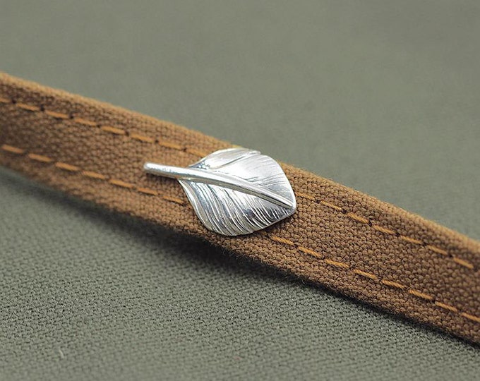 Handcrafted Silver Feather Lapel Pin, Feather Collar Pin, Sterling Collar Pin for Men and Women, Minimalist Feather Brooch, Elegant Tie Pin