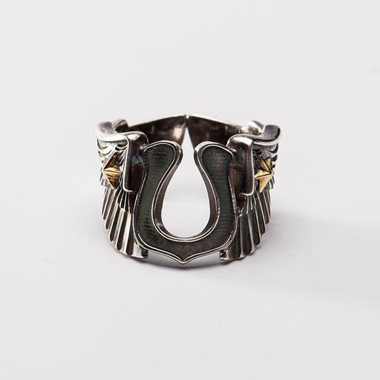 Mens angel ring store