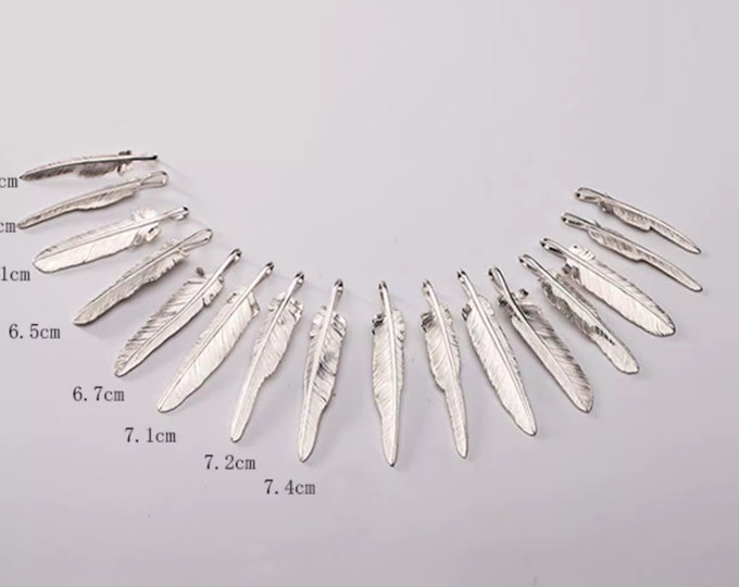Sterling Silver Feather Pendant Collection – Native American Inspired Charm, Handmade Silver Jewelry, Eagle Feather Necklace, Tribal Feather