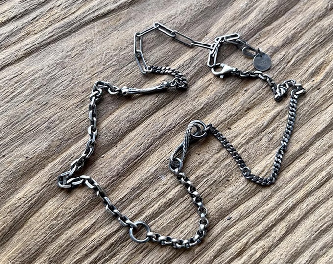 Silver Snake Chain Necklace, Layering Chain for Men and Women, Minimalist Jewelry, Boho Fashion Necklace, Infinity Necklace Layered Chain
