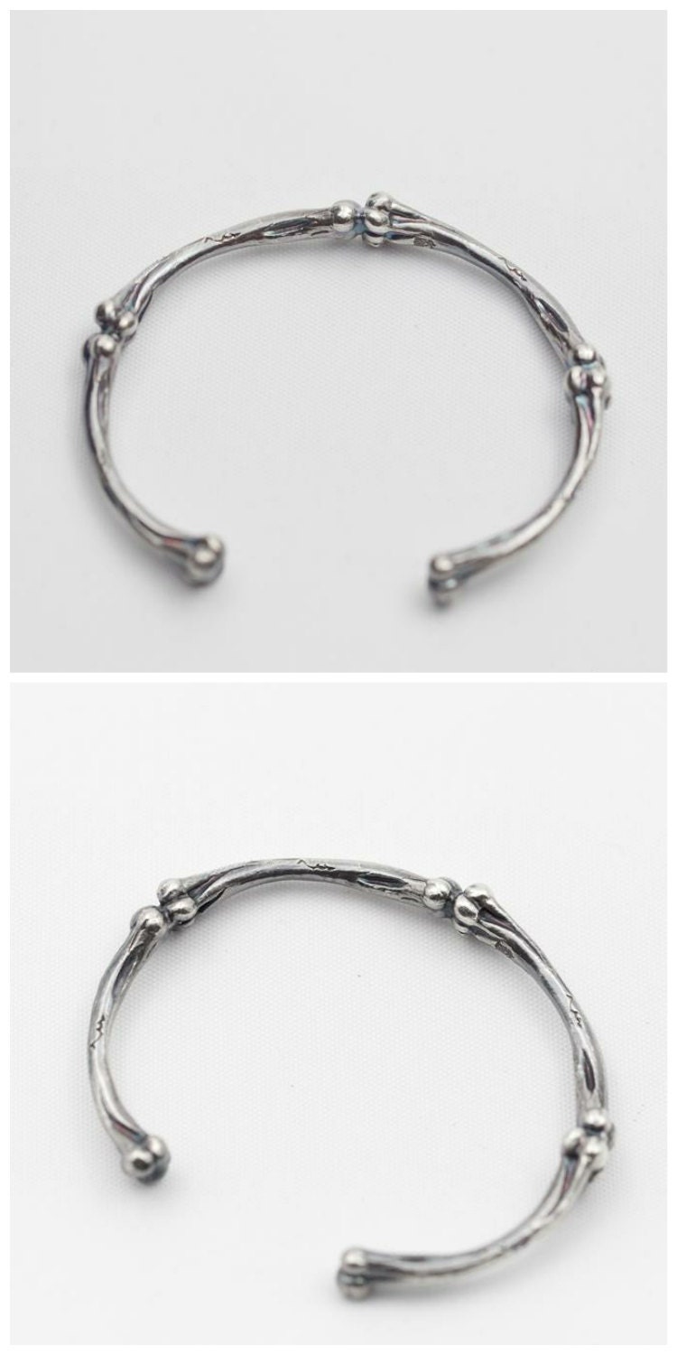 Punk Bracelet Gothic Skeleton: Faux Leather Bracelet Cuff Wristband with  Ring - Walmart.com