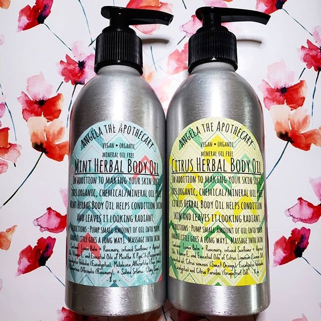 Citrus Body Oil After Shower Oil Organic Herbal Oil Etsy