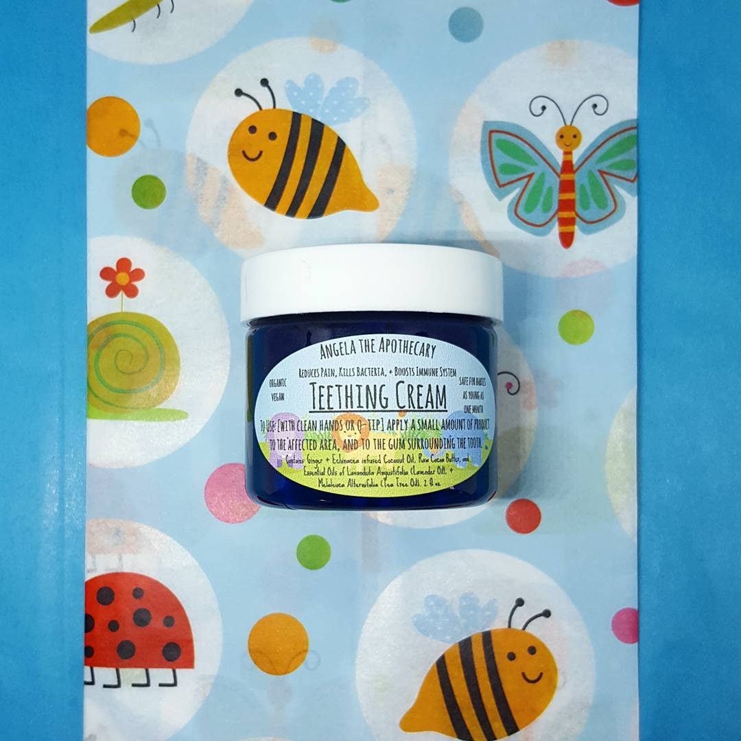 Organic Vegan Teething Cream Toothache Cream Natural Etsy