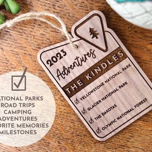 Custom Personalized Baby Stat Ornament Adventure Kids Gifts National Park Baby Theme New Baby Ornament Baby Milestones Babys 1st image 8